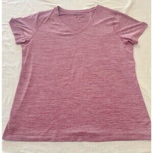 Eddie Bauer Women’s Short  Sleeve V-Neck Tee Shirt TXXL Pink